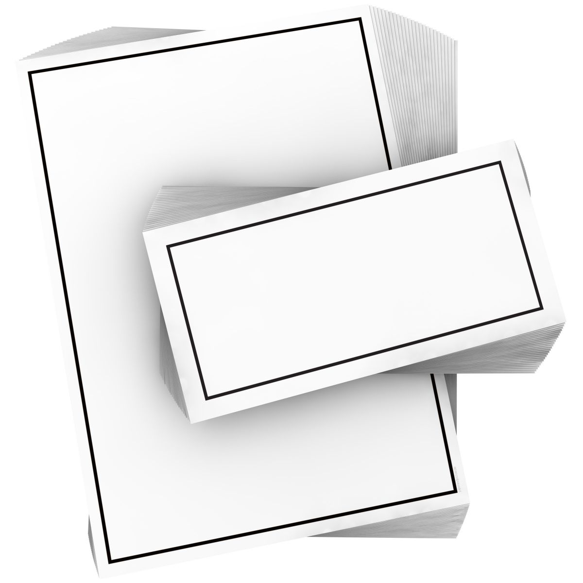 Motivpapier Trauerpapier Trauerrand DIN A4 – Der schlichte schwarze Trauerrand gibt Beileids- und Trauerbriefen einen klassischen, würdevollen Rahmen