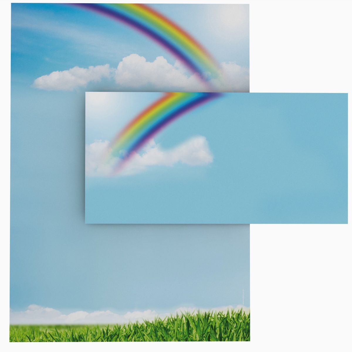 Motivpapier Regenbogen DIN A4 – Briefpapier mit Kuverts