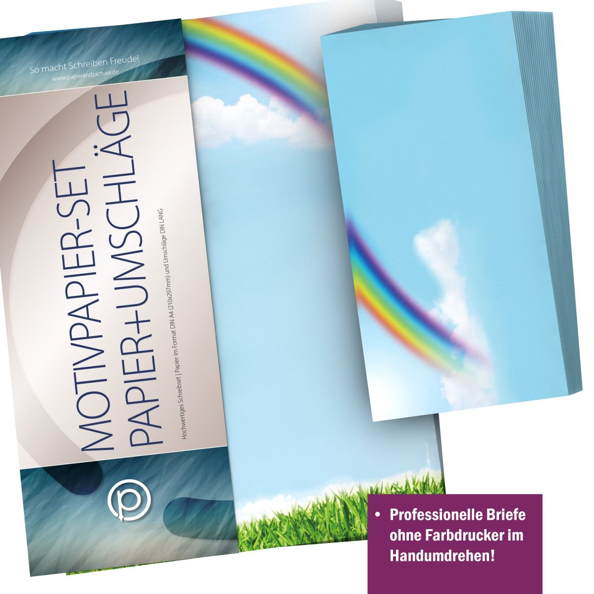 Personalisierbare Adressetiketten im Design Regenbogen
