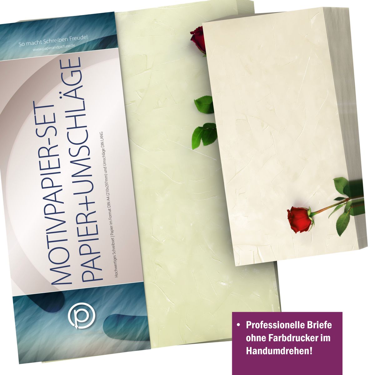 Personalisierbare Adressetiketten im Design Rote Rose