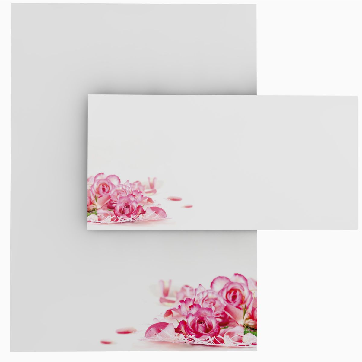 Motivpapier Zauberhafte Rosenblüten DIN A4 – Briefpapier mit Kuverts mit/ohne Fenster