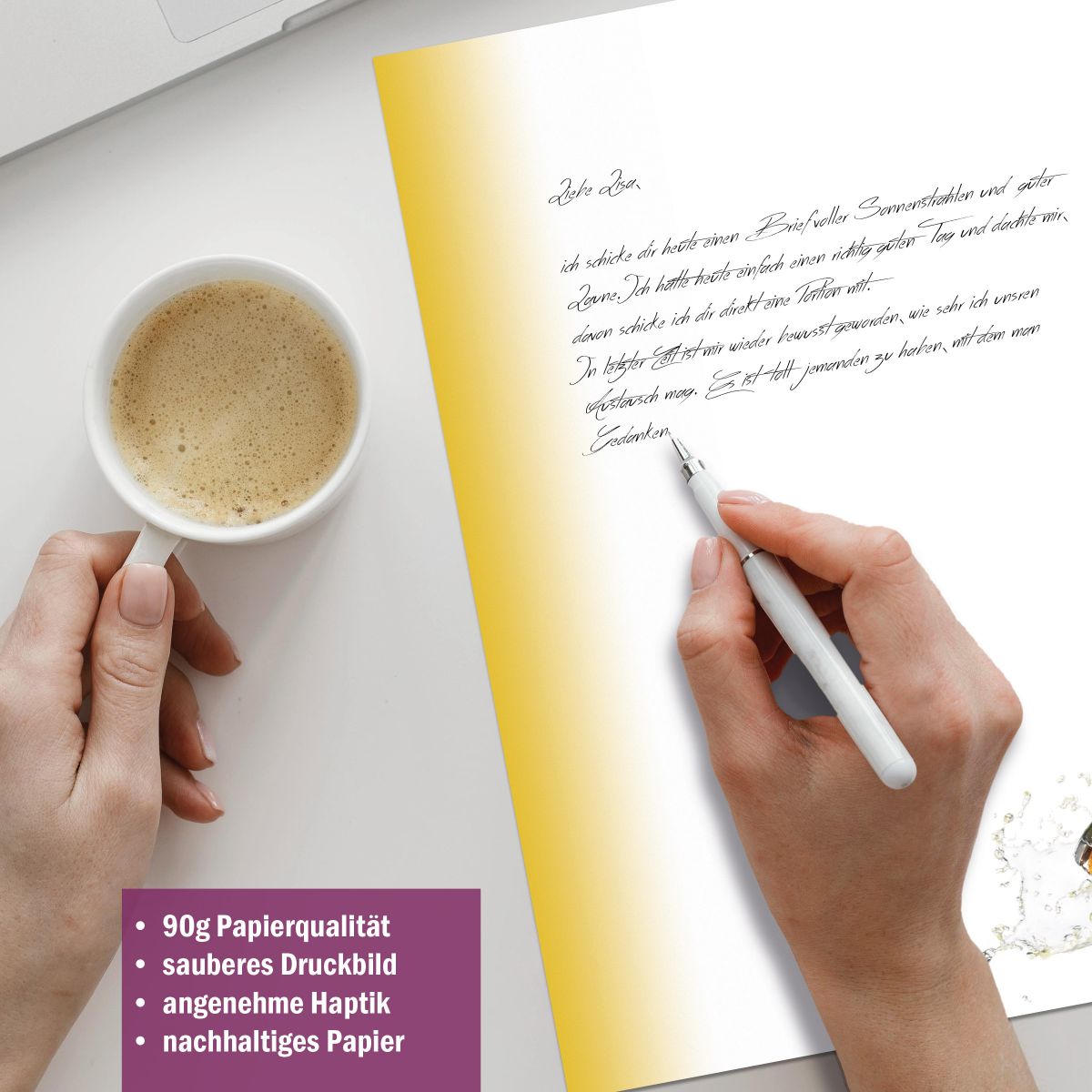 Briefpapier-Serie Feierlaune mit Papier, Kuverts und Etiketten