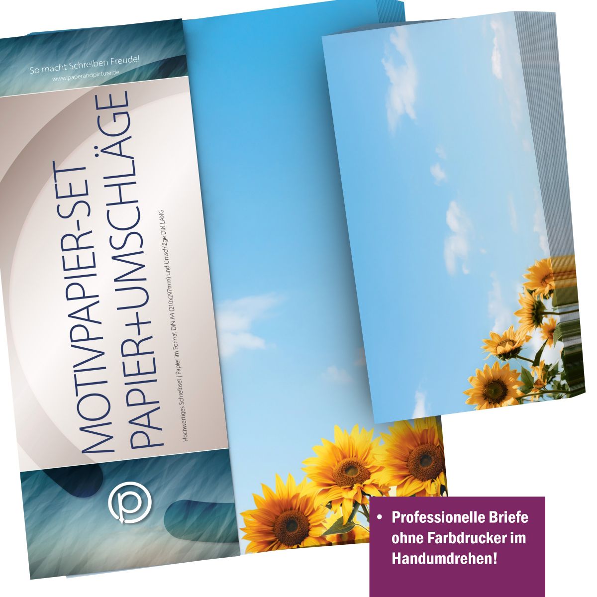 Personalisierbare Adressetiketten im Design Sonnenblumen