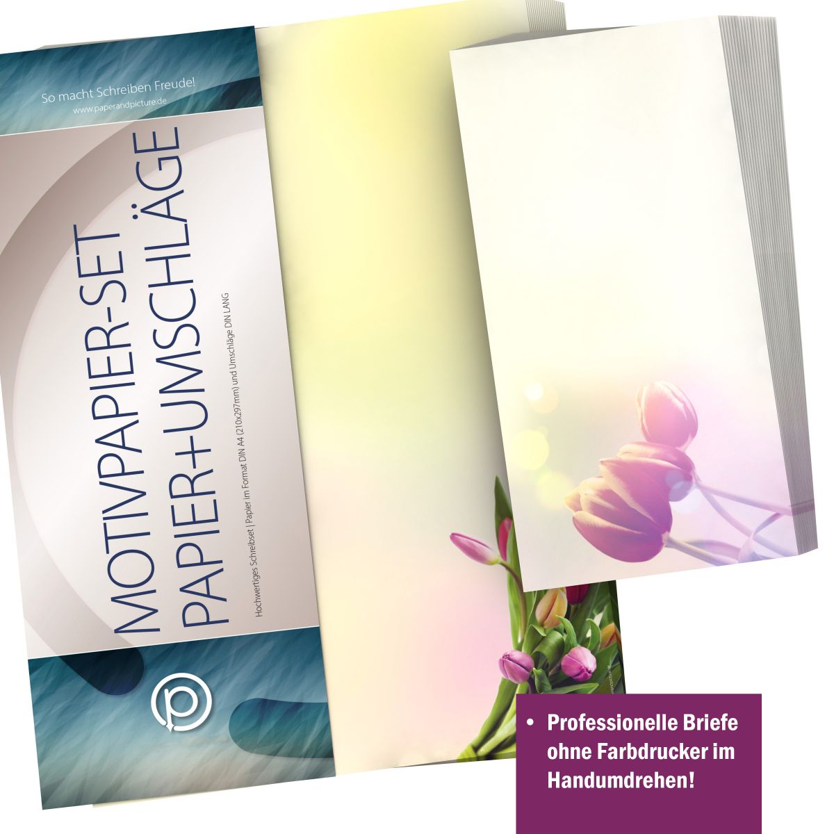Personalisierbare Adressetiketten im Design Tulpen im Sonnenlicht
