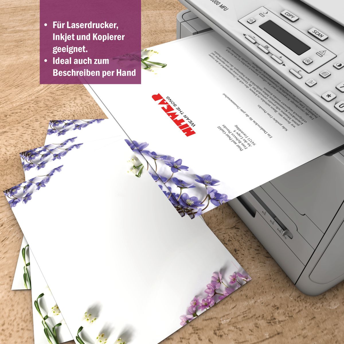 Spring Flowers A4 Writing Paper – Stationery with envelopes