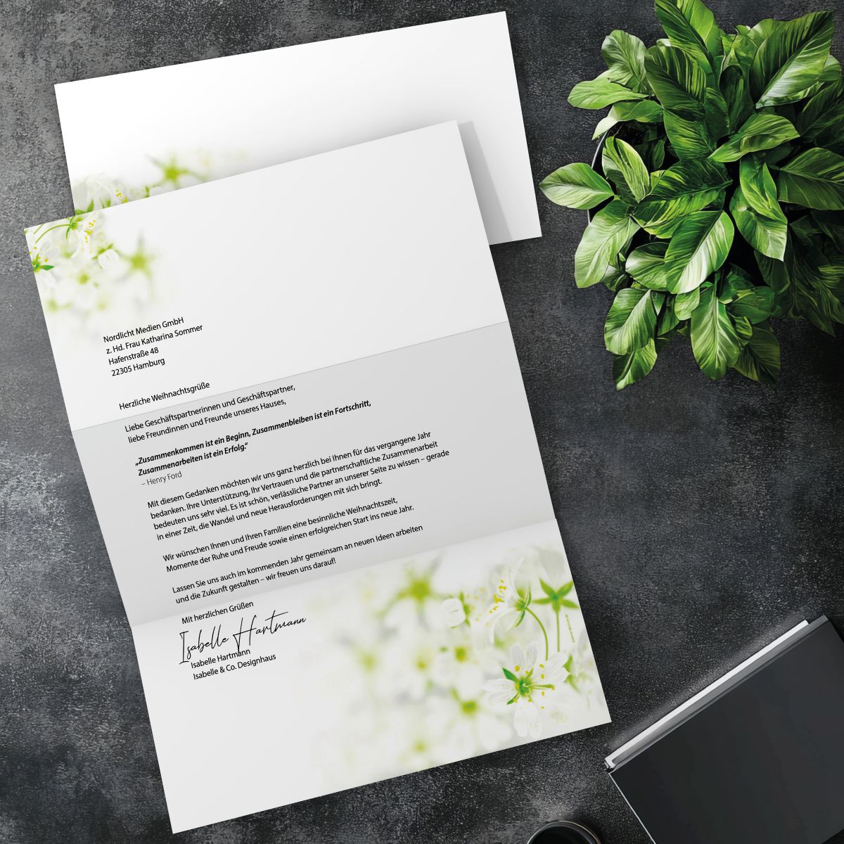 Passender DIN-LANG-Briefumschlag zum Motiv Frischer Frühling
