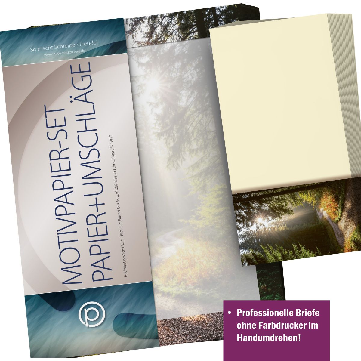 Personalisierbare Adressetiketten im Design Sonniger Waldweg