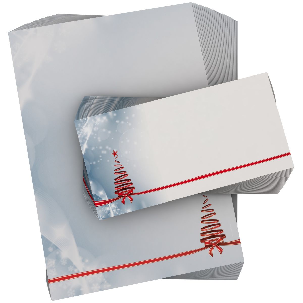 Stimmungsvolles Weihnachtsbriefpapier Weihnachtsbaum für geschäftliche Grüße und Firmen