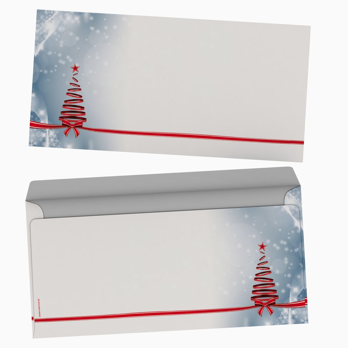 Weihnachtsbriefpapier Weihnachtsbaum mit Kuverts ohne Fenster