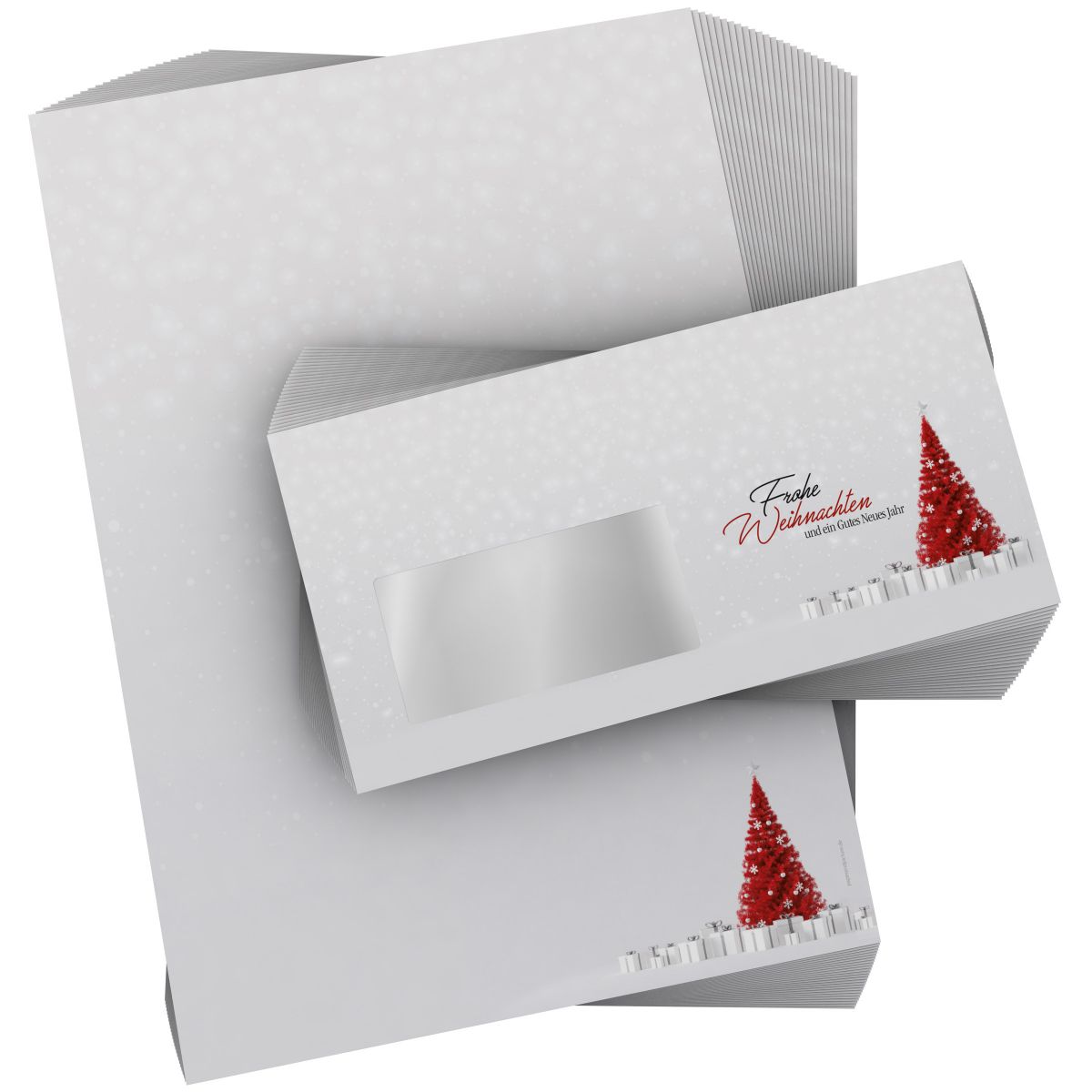 Detailansicht vom Weihnachtsbriefpapier Weihnachtstraum mit winterlichem Design