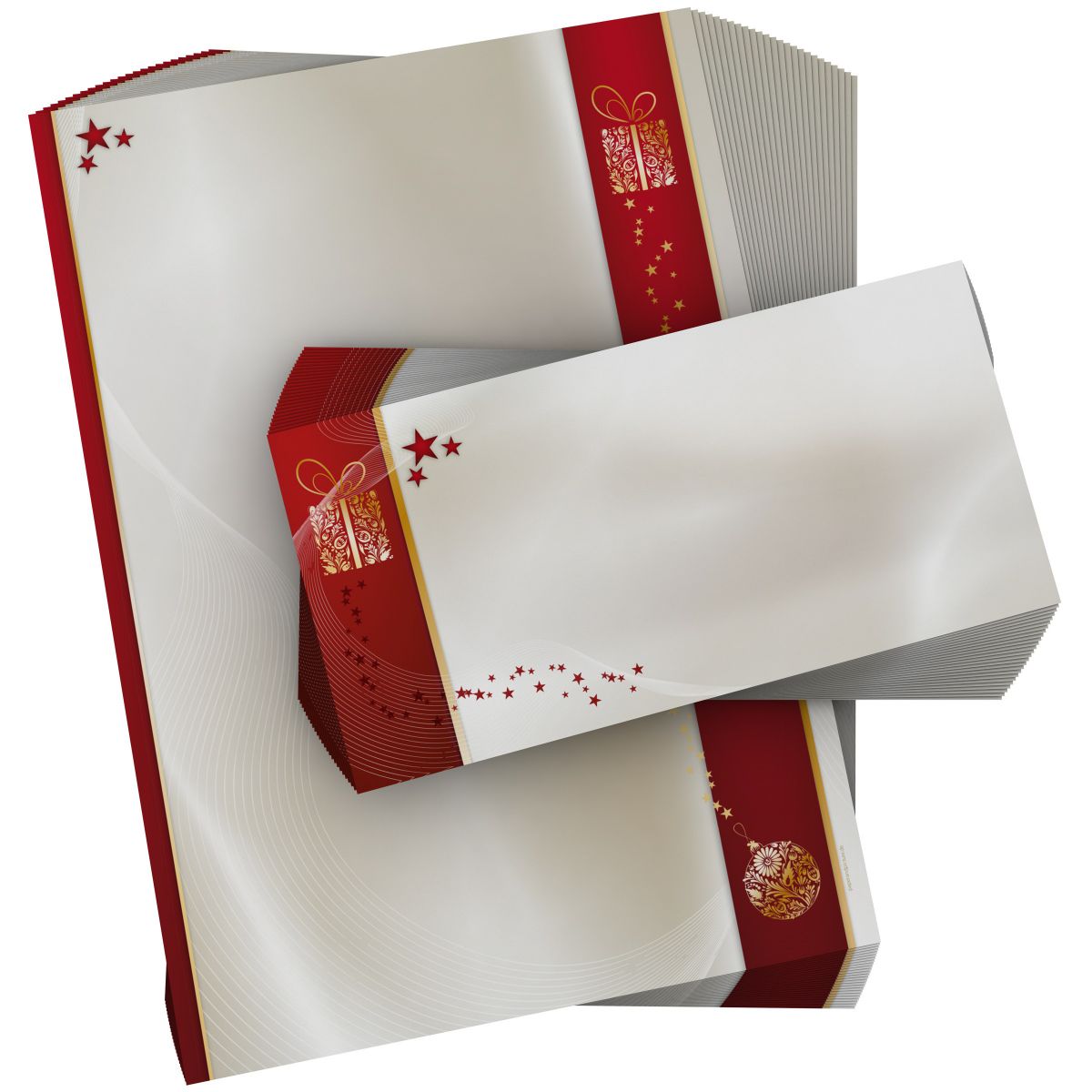 Atmospheric Golden Christmas Christmas stationery for corporate holiday mailings