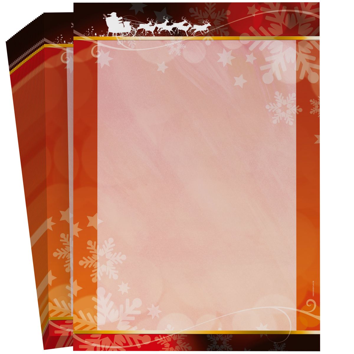 Festliches Weihnachtsbriefpapier Santa Claus für private Weihnachtsgrüße