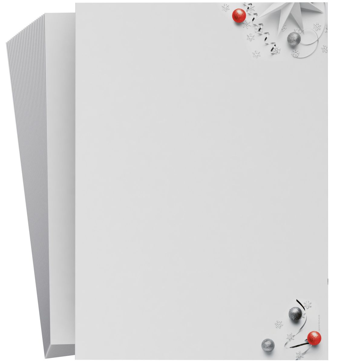 Festliches Weihnachtsbriefpapier White Christmas für private Weihnachtsgrüße