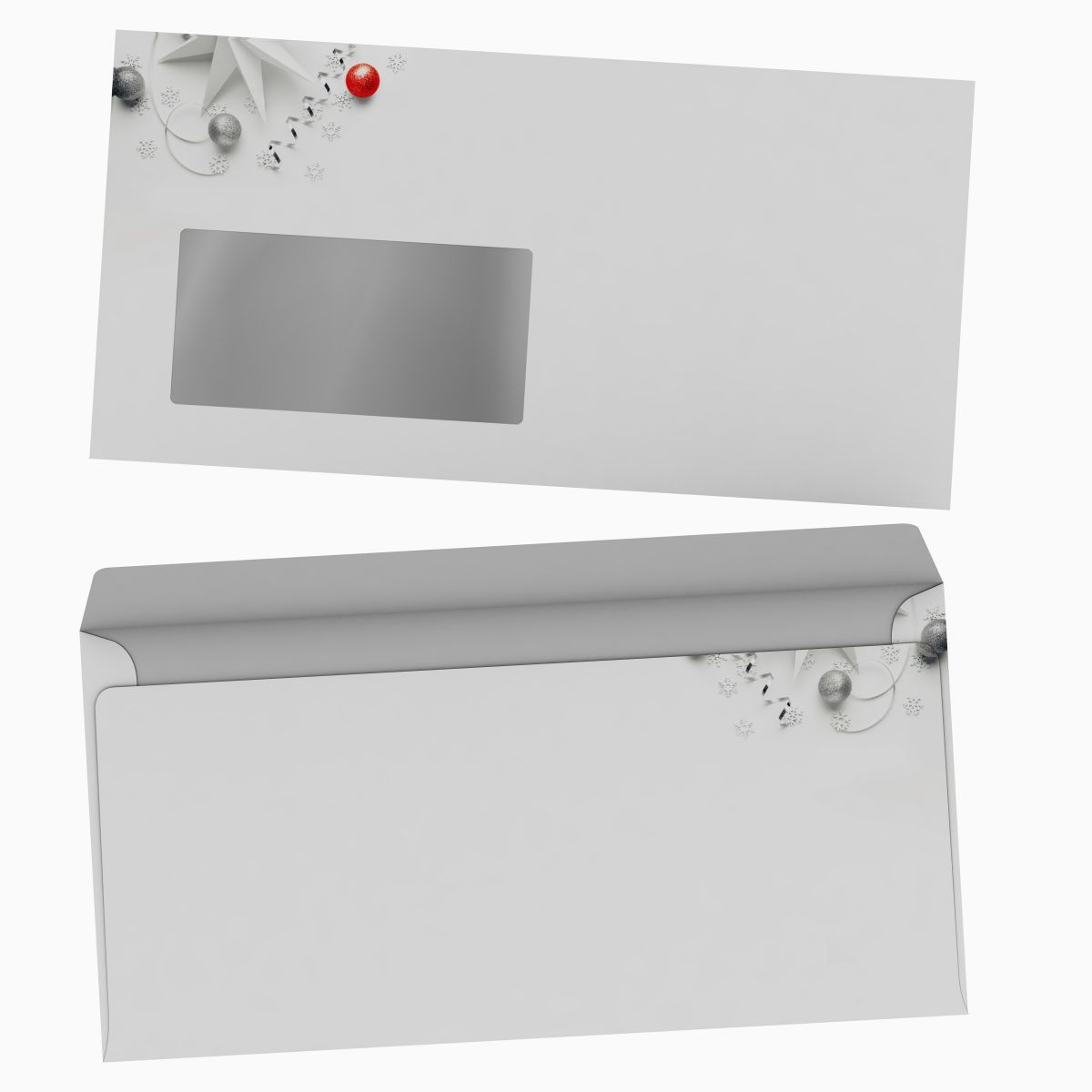 Weihnachtsbriefpapier White Christmas mit Fensterkuverts