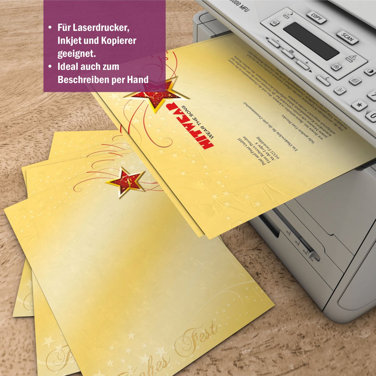 Christmas letter paper Happy Christmas Days for business and private use