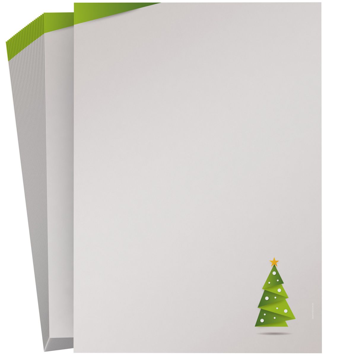 Premium Paper Christmas Tree GREEN Christmas stationery for the holidays