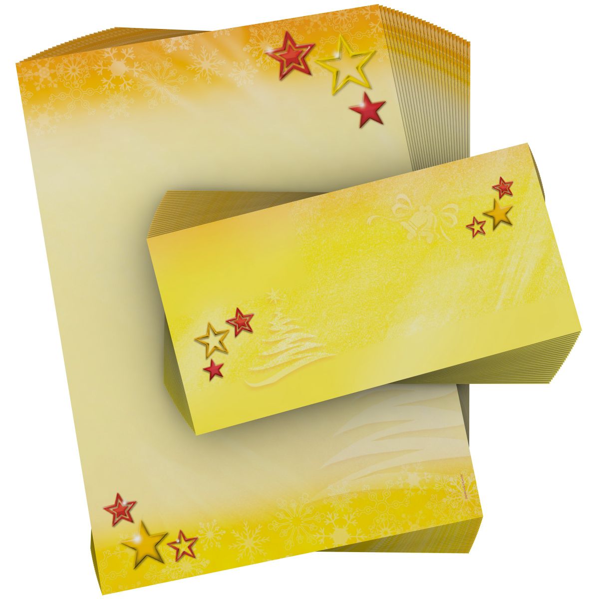 Stimmungsvolles Weihnachtsbriefpapier Weihnachtssterne für geschäftliche Grüße und Firmen