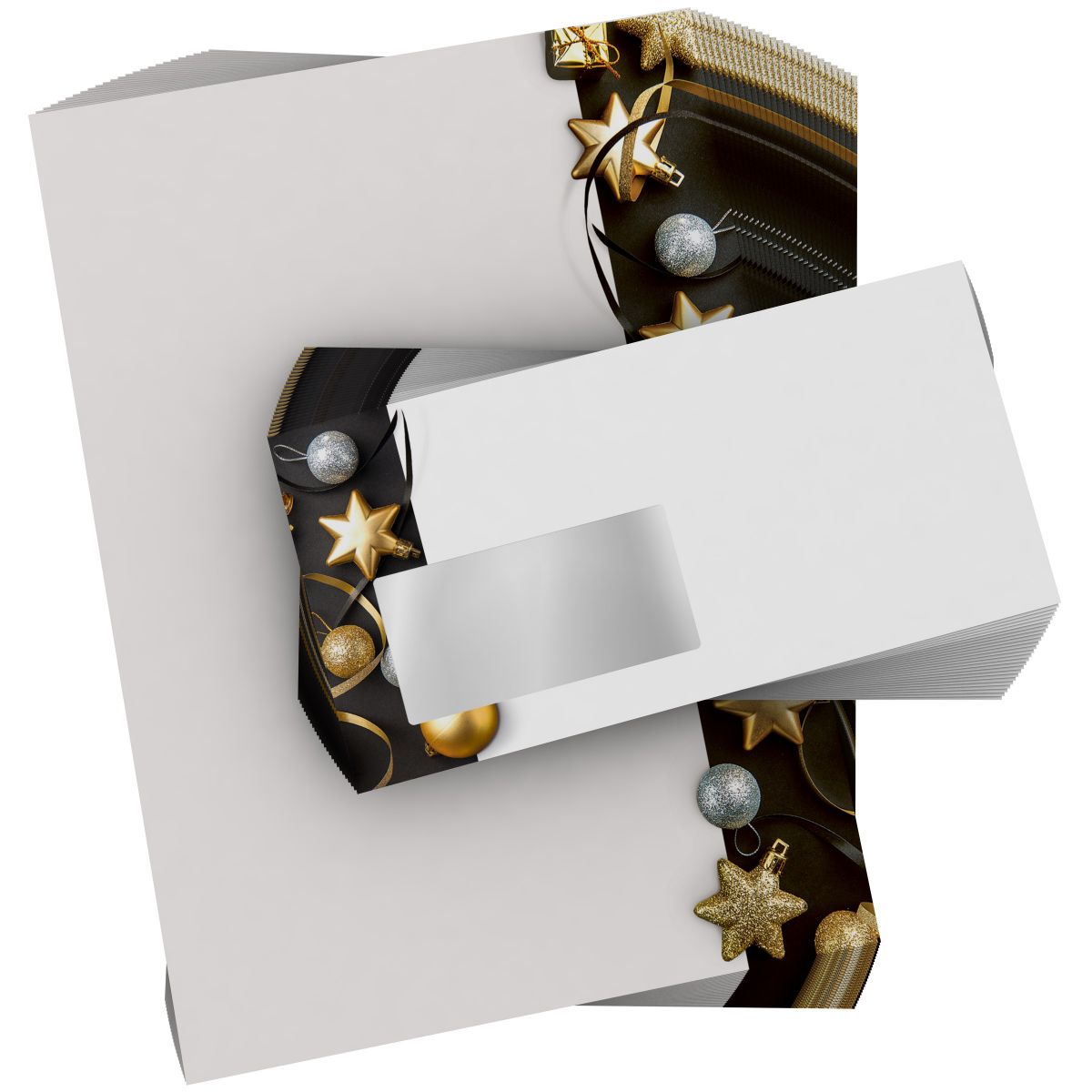 Detailansicht vom Weihnachtsbriefpapier Excelsior mit winterlichem Design