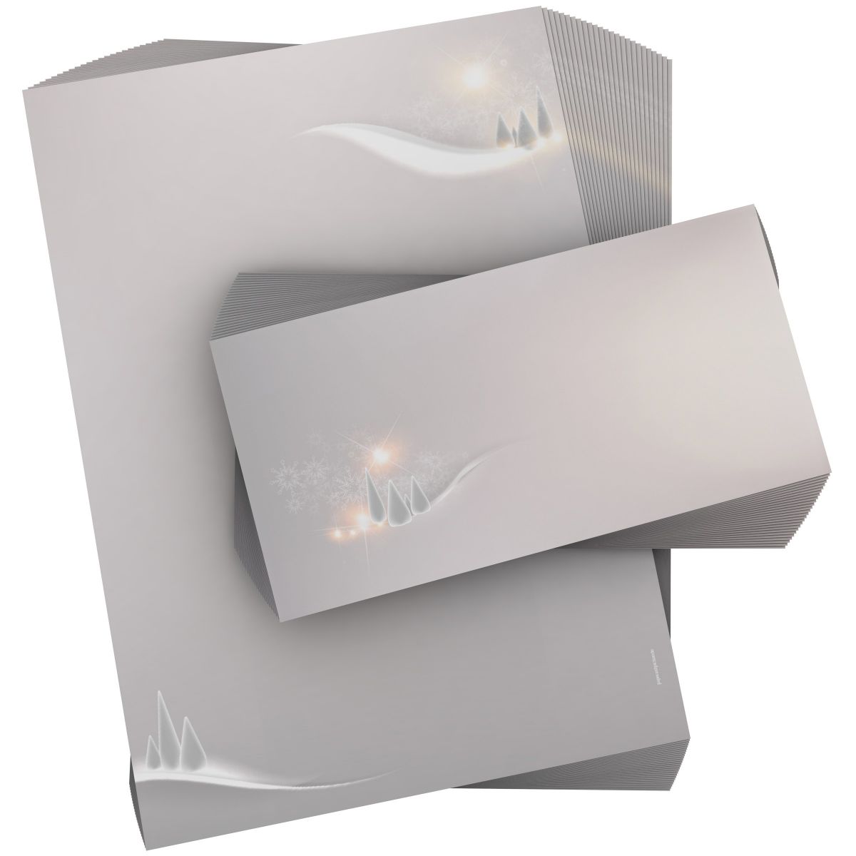 Atmospheric Winterwonderland Christmas stationery for corporate holiday mailings