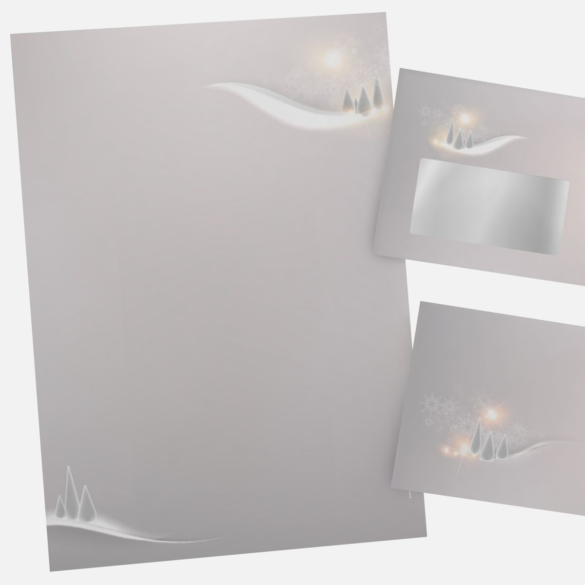 Festive Christmas stationery with Winterwonderland motif DIN A4