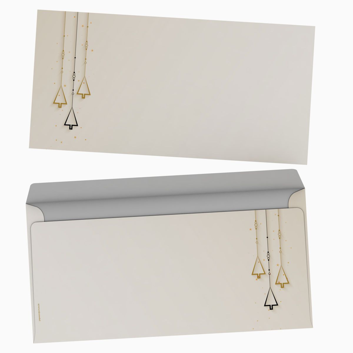 Weihnachtsbriefpapier Weihnachtsschmuck mit Kuverts ohne Fenster