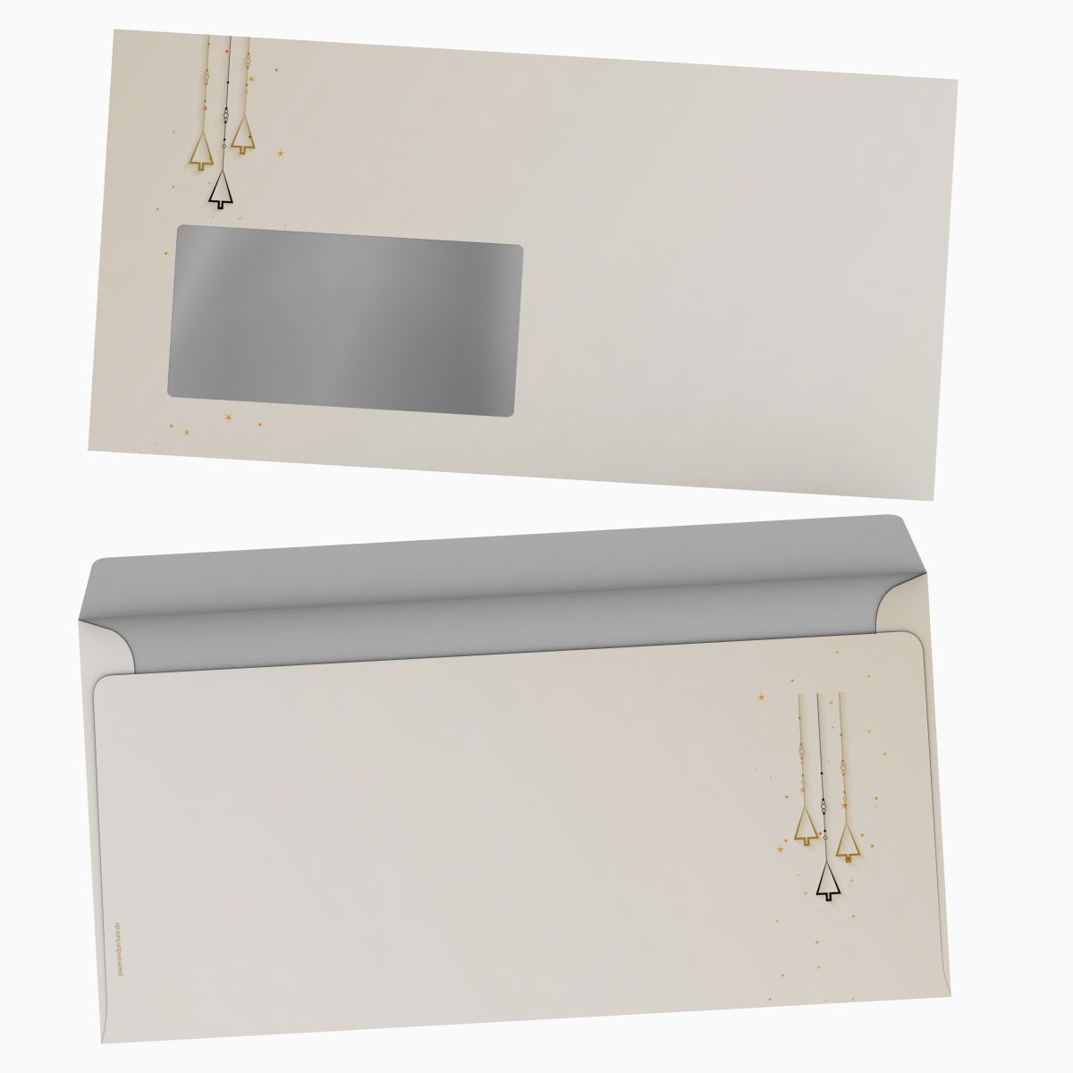 Weihnachtsbriefpapier Weihnachtsschmuck mit Fensterkuverts