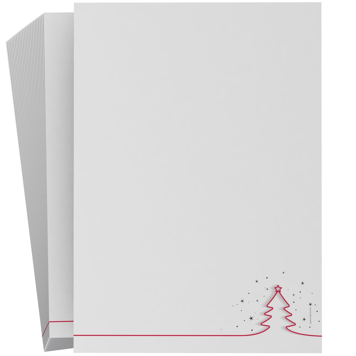 Premium Red Christmas Tree Christmas stationery for the holidays