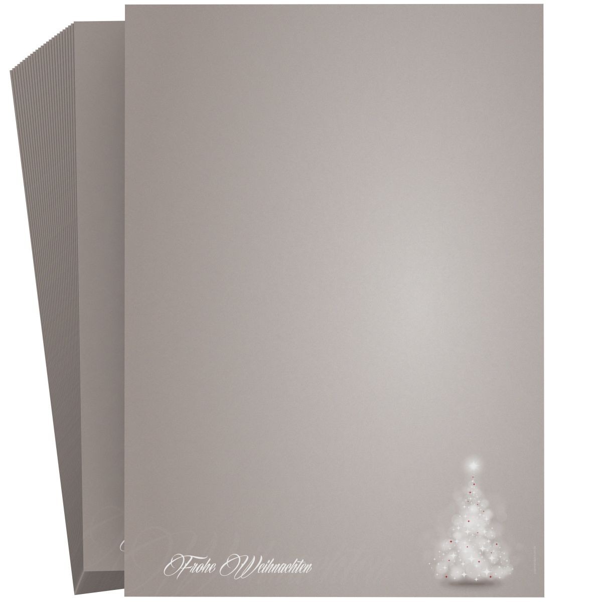 Festliches Weihnachtsbriefpapier Verträumter Lichterbaum für private Weihnachtsgrüße