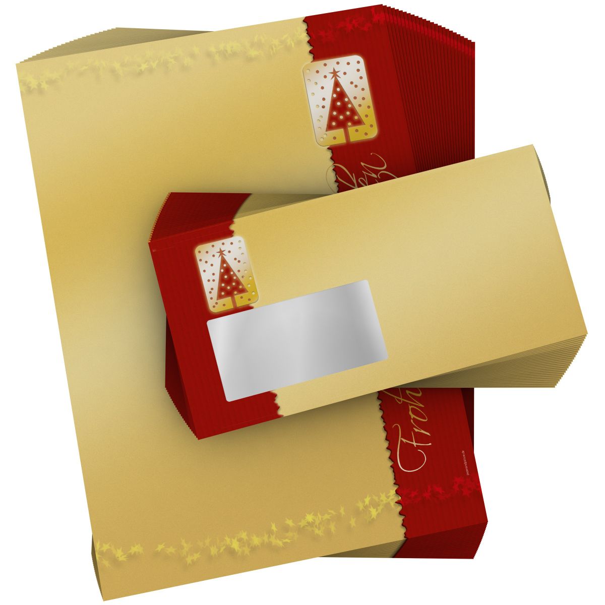 Christmas stationery set Merry Christmas with envelopes