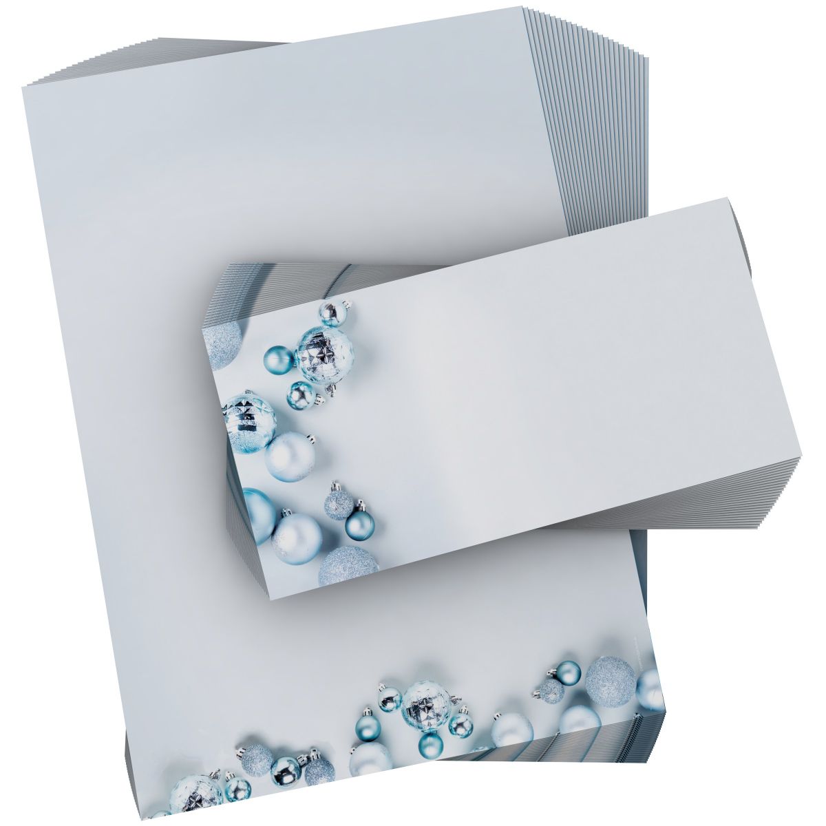 Atmospheric Magic Christmas Baubles Christmas stationery for corporate holiday mailings