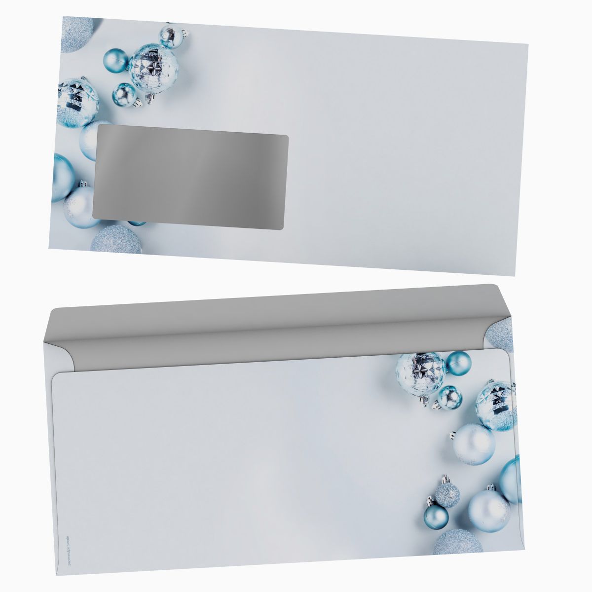 Christmas stationery Magic Christmas Baubles with window envelopes