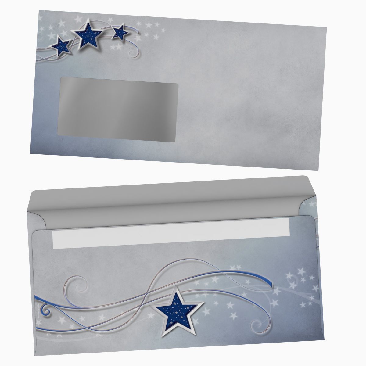 Weihnachtsbriefpapier Simply Stars mit Fensterkuverts