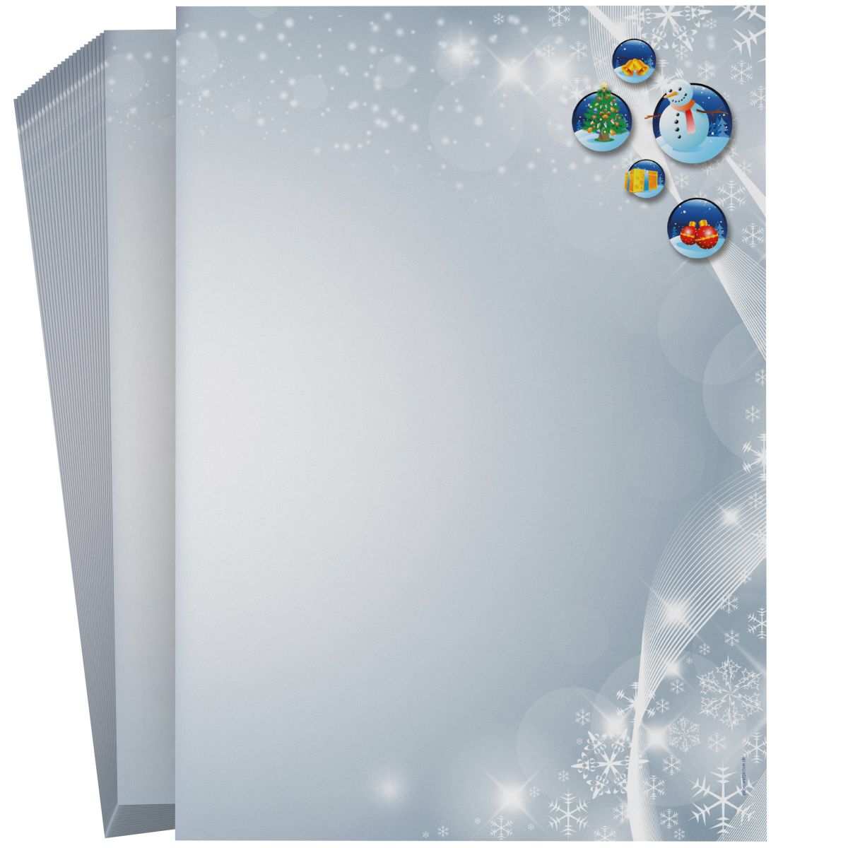 Premium Christmas Snowbaubles Christmas stationery for the holidays