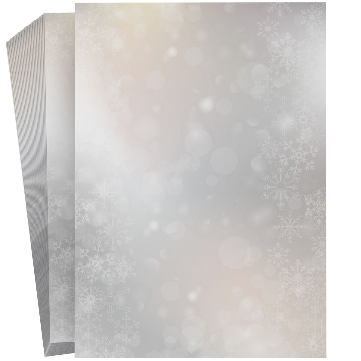 Festliches Weihnachtsbriefpapier Tanzende Flocken für private Weihnachtsgrüße