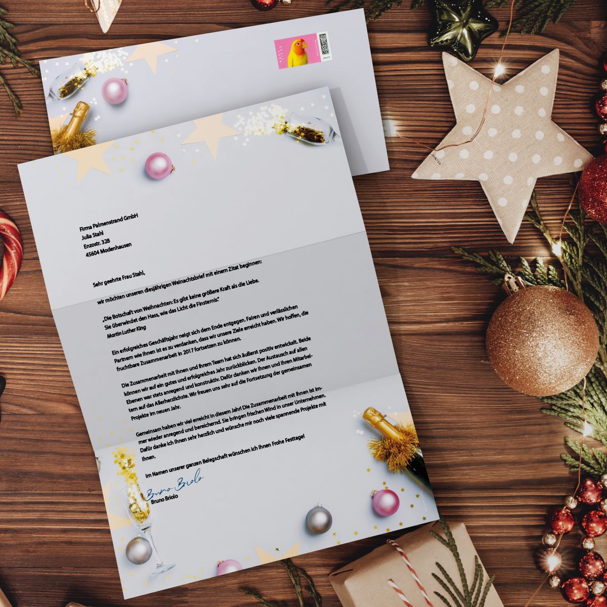 Weihnachtliches Briefpapier Briefpapier Silvesterparty +++neu für Firmen und Privatkunden