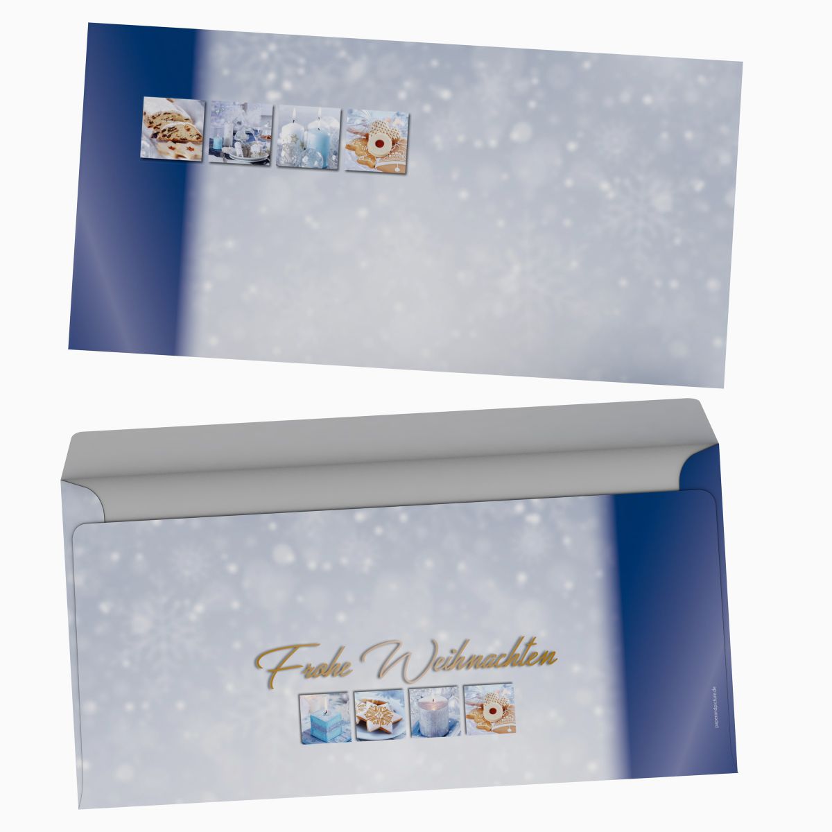 Weihnachtsbriefpapier Weihnachtstisch mit Kuverts ohne Fenster