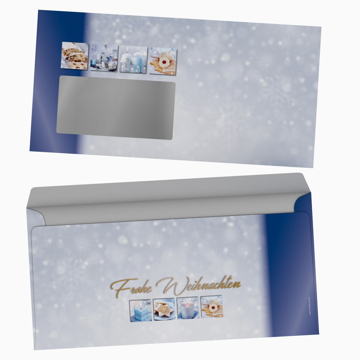 Weihnachtsbriefpapier Weihnachtstisch mit Fensterkuverts