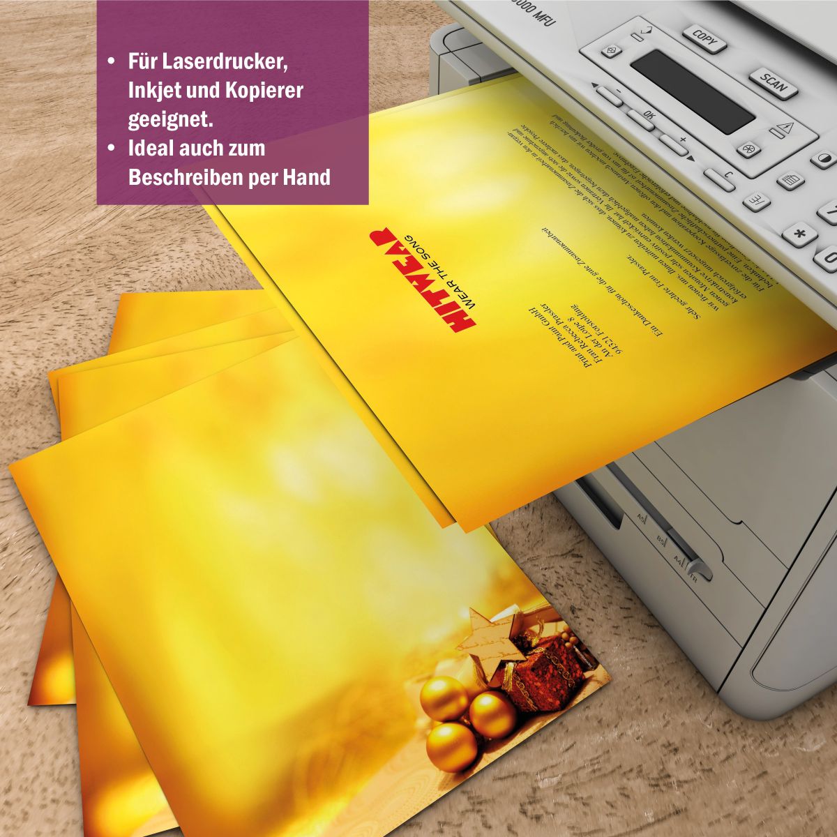 Christmas letter paper Time for Christmas for business and private use