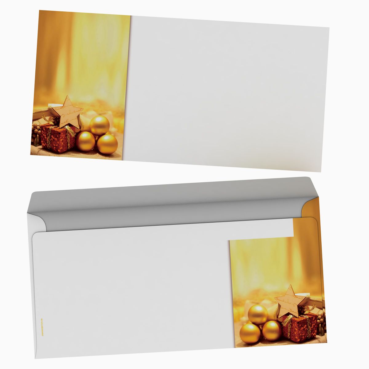 Christmas stationery Time for Christmas with windowless envelopes
