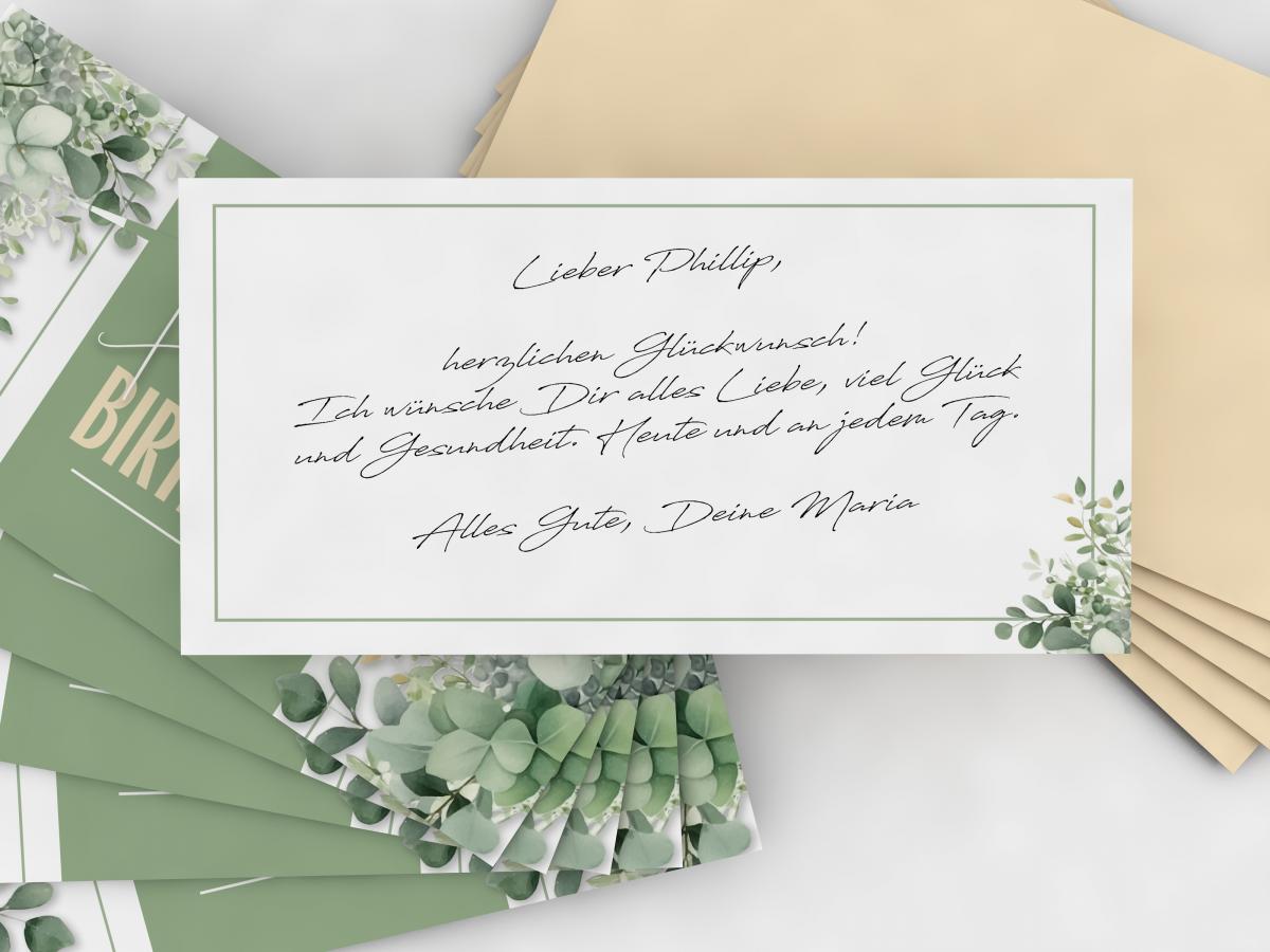 Birthday Card and envelope