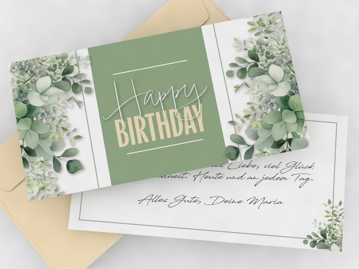 Birthday Card and envelope