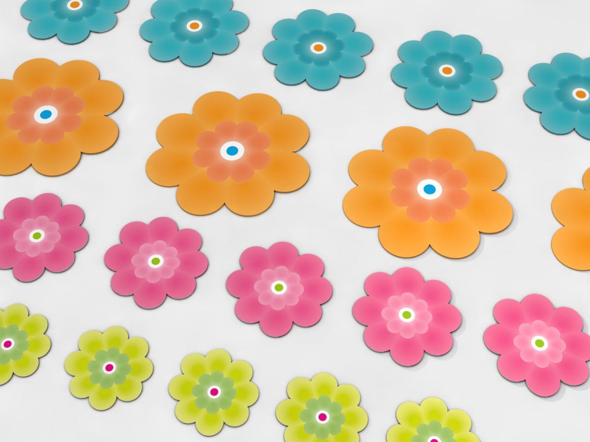 Set Funny Flowers 121 Items