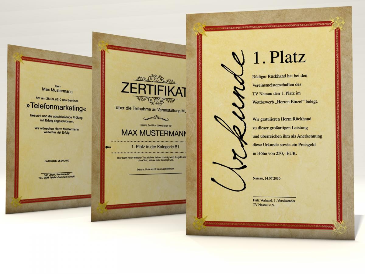 Certificate Paper Success