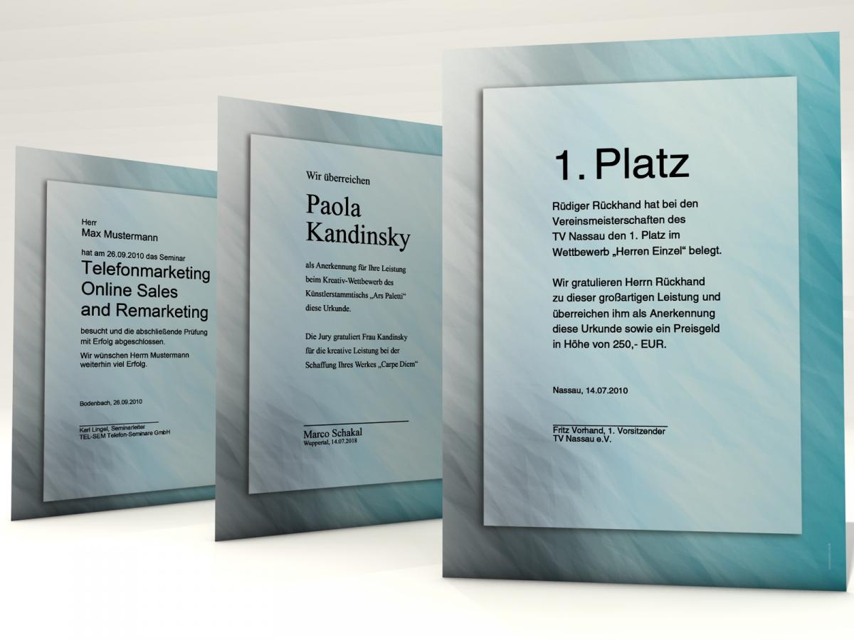 Certificate Paper Conture