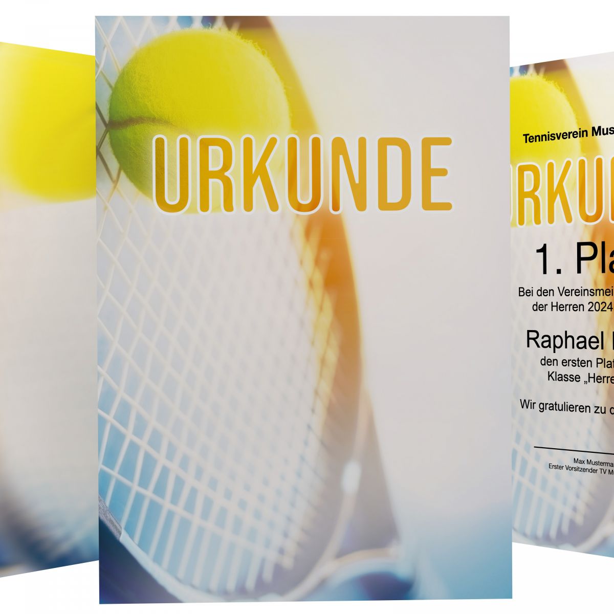 Urkundenpapier Tennis