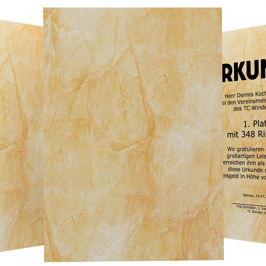 Certificate paper A4 190 gsm double-sided printed – Carrara Classic design