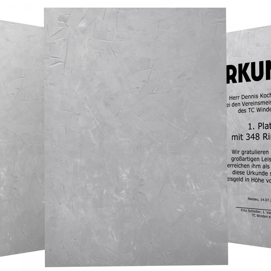 Urkundenpapier DIN A4 190 g/m² beidseitig bedruckt – Motiv Structure Grau
