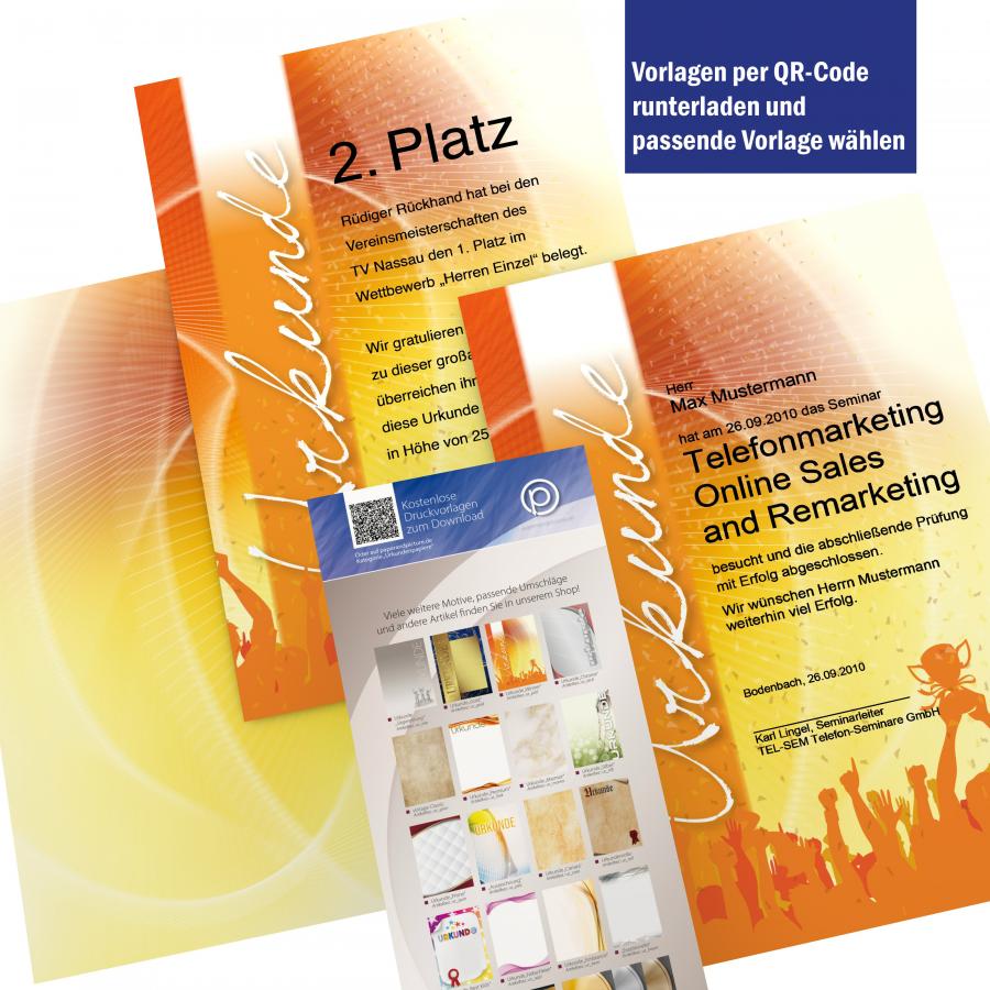 Urkundenpapier DIN A4 190 g/m² beidseitig bedruckt – Motiv Winner