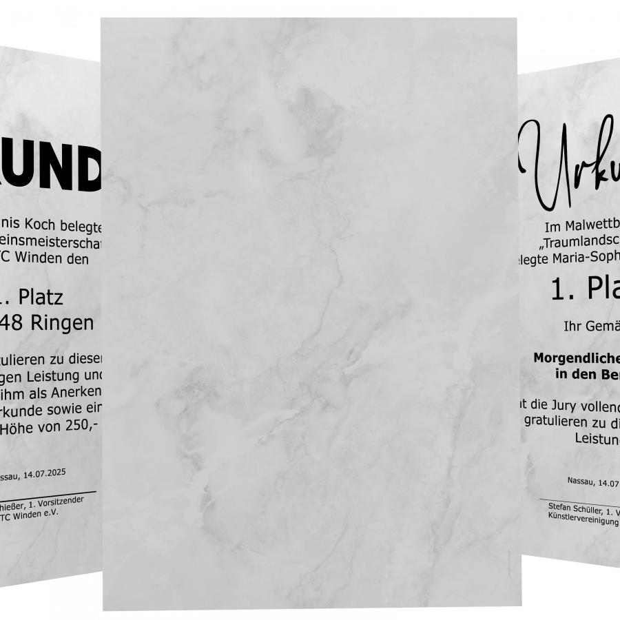 Urkundenpapier DIN A4 190 g/m² beidseitig bedruckt – Motiv [NAME]
