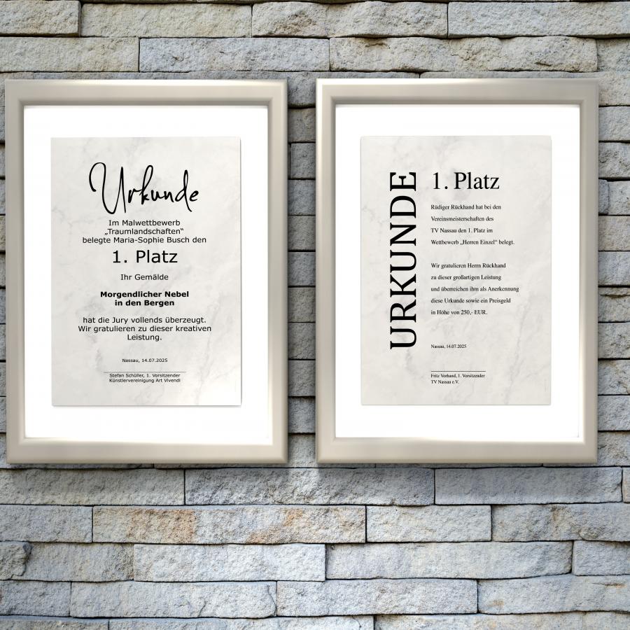 Urkundenpapier DIN A4 190 g/m² beidseitig bedruckt – Motiv [NAME]